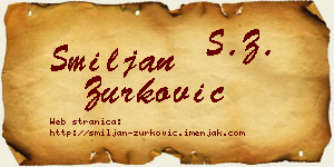 Smiljan Zurković vizit kartica